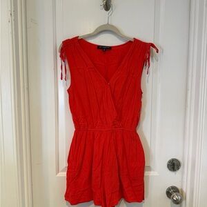 one clothing Red Sleeveless V-Neck Romper